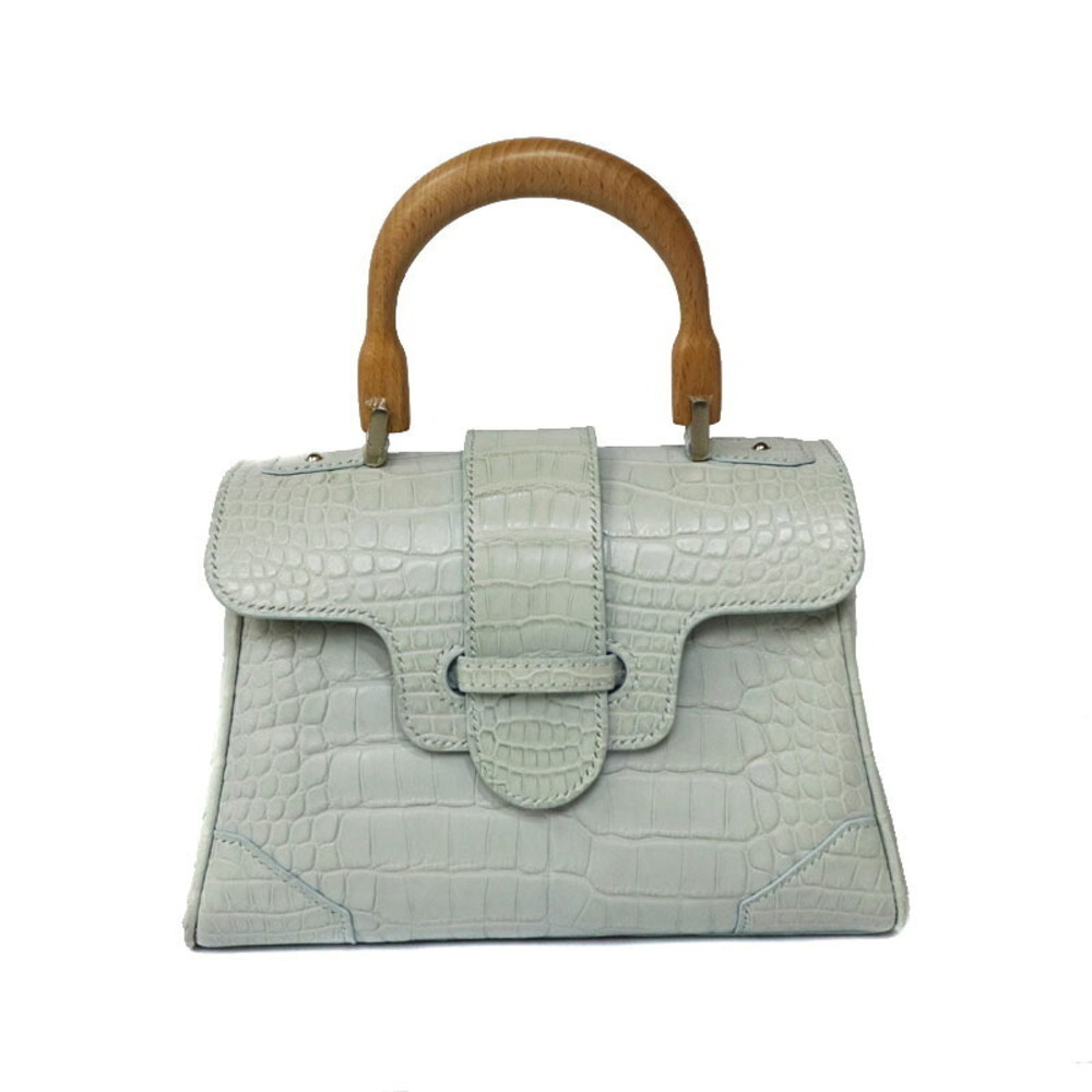 GOYARD Saigon Alligator Handbag Shoulder Bag Blue
